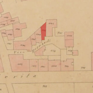 Mappa catastale del 1886 con il Trullo di zia Nina in evidenza